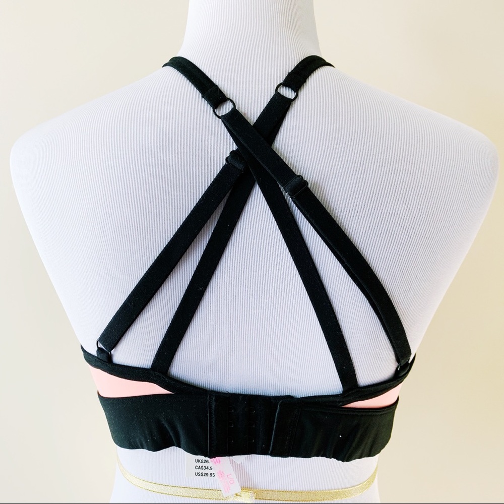 Victoria’s Secret VS PINK Coral Sports Bra Top Adjustable Size Large - Picture 3 of 7